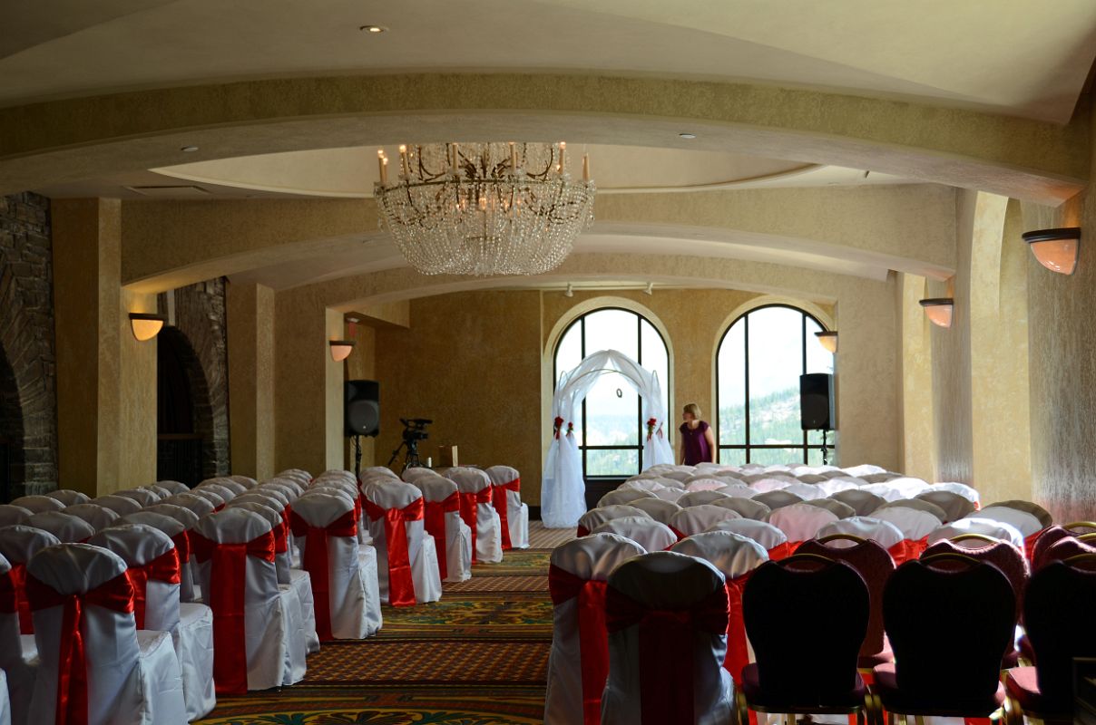 36 Banff Springs Hotel Mezzanine Level 2 Preparing For A Wedding In The Ivor Petrak Room